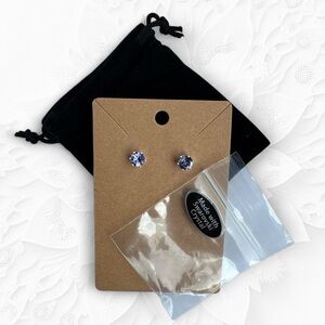 Purple Swarovski Crystal Stud Earrings